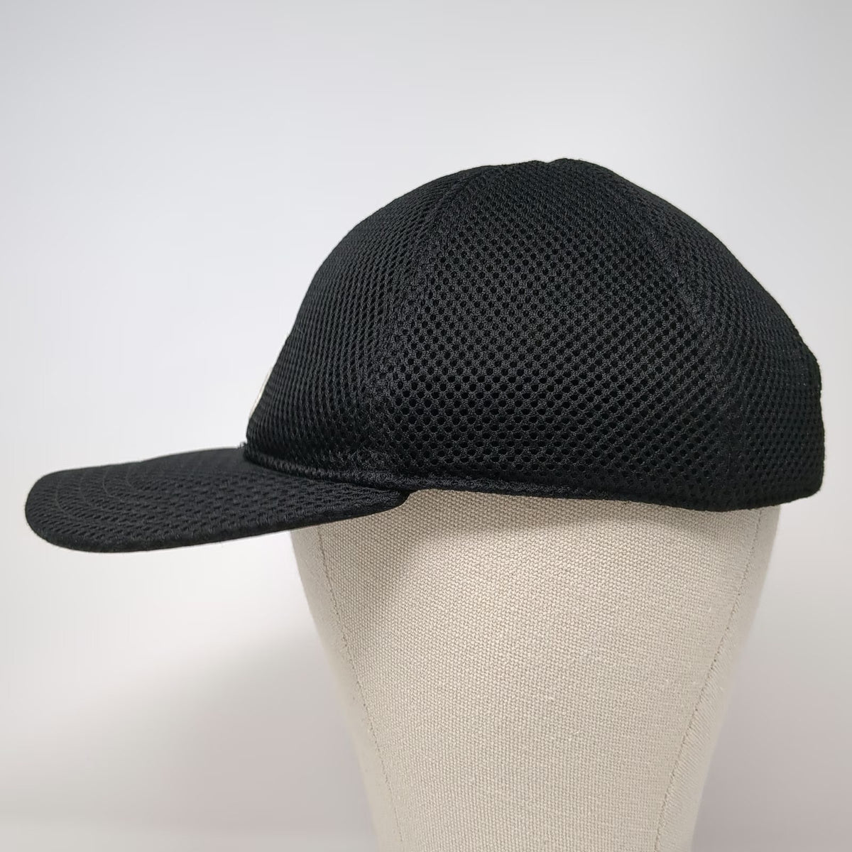 Puma 5 Panel Hat Black One Size Mesh Strapback Embroidered Cat Logo Sport Cap