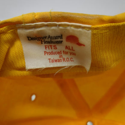 Designer Award Headwear Trucker Yellow Hat OS Rope Brim Ontario Tiger Vintage