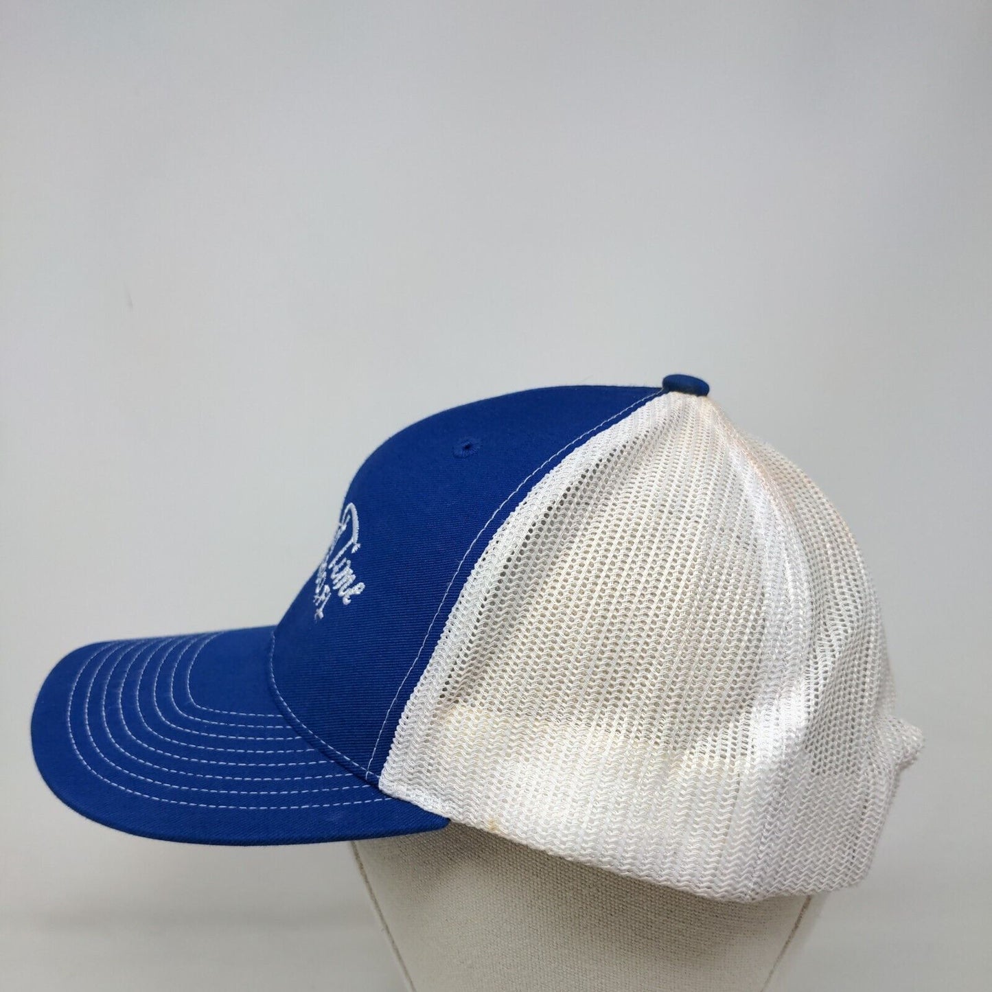 Island Time Key Largo FL Snapback Mesh Back Trucker Hat Blue One Size