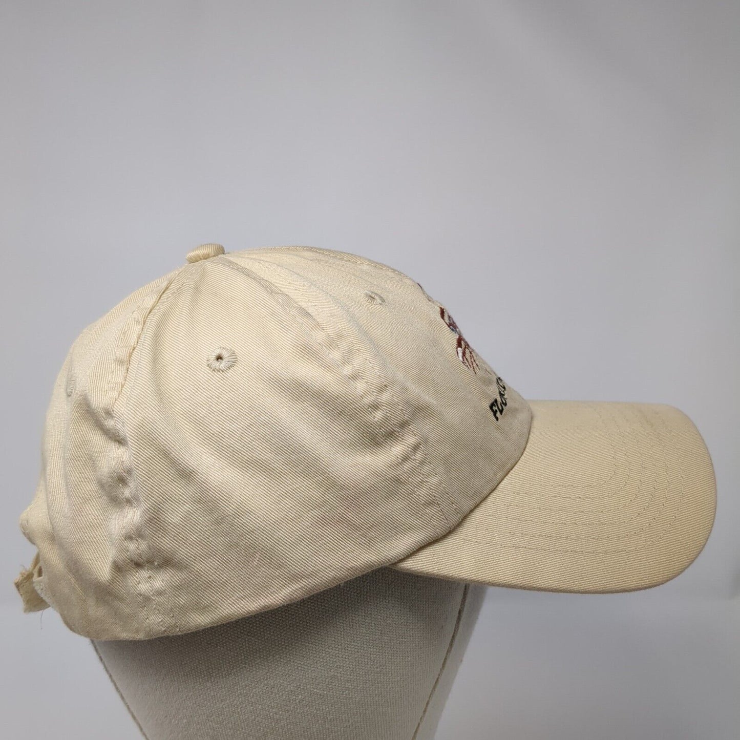 Florida Keys Strapback Hat Tan One Size Adjustable Embroidered 6 Panel