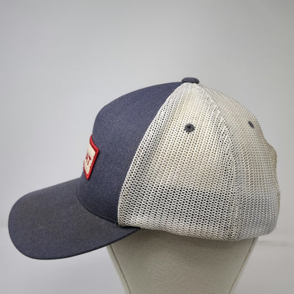 Ariat Trucker Hat Blue One Size Snapback Mesh Logo Patch Flexfit Workwear Cap