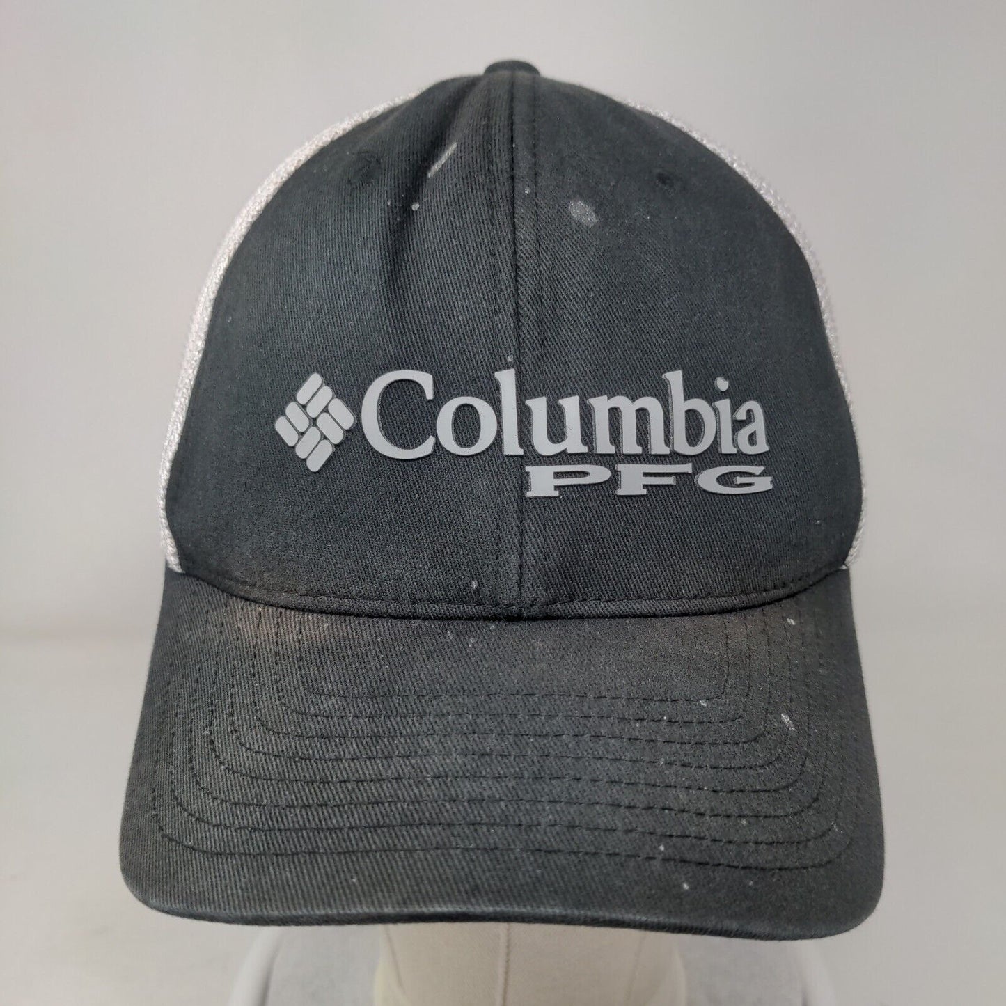 Columbia PFG Fitted Hat Black L/XL Mesh Back Lightweight Breathable 6 Panel