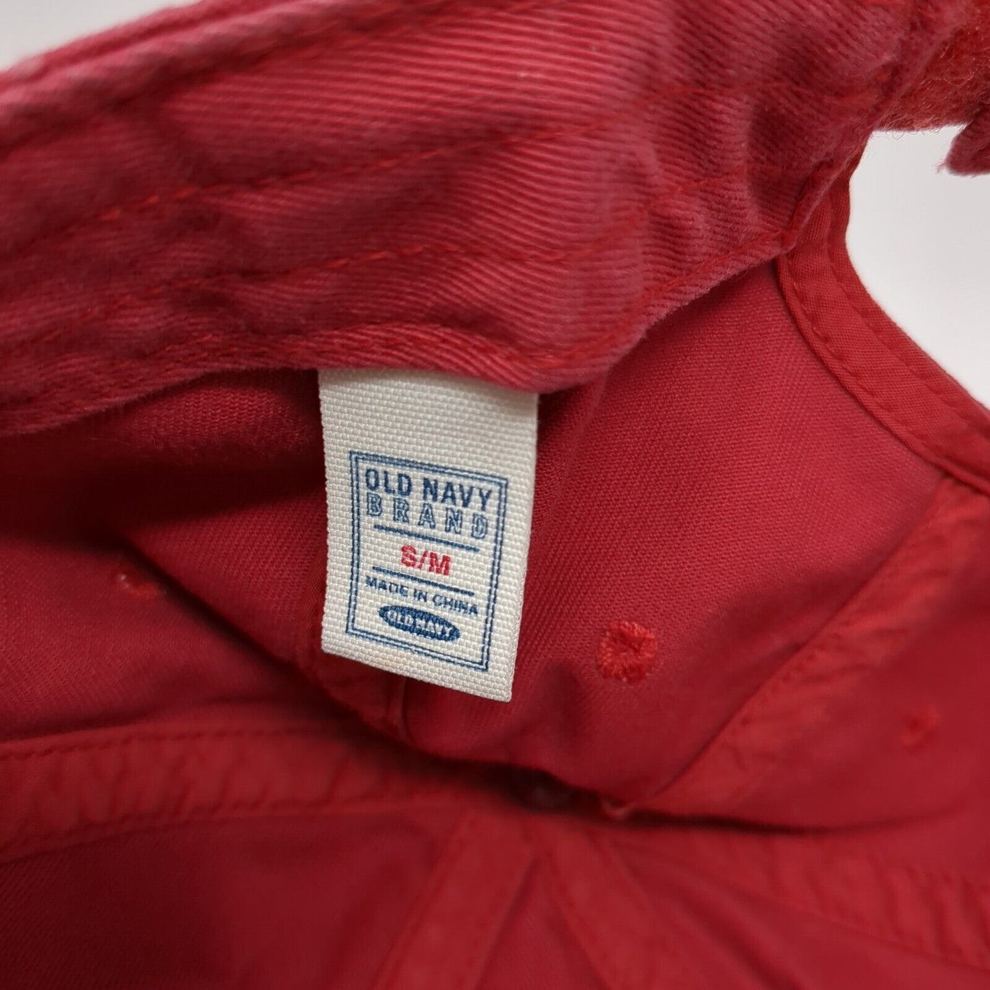 Old Navy 94 Strapback Hat Red S/M Adjustable Embroidered 6 Panel