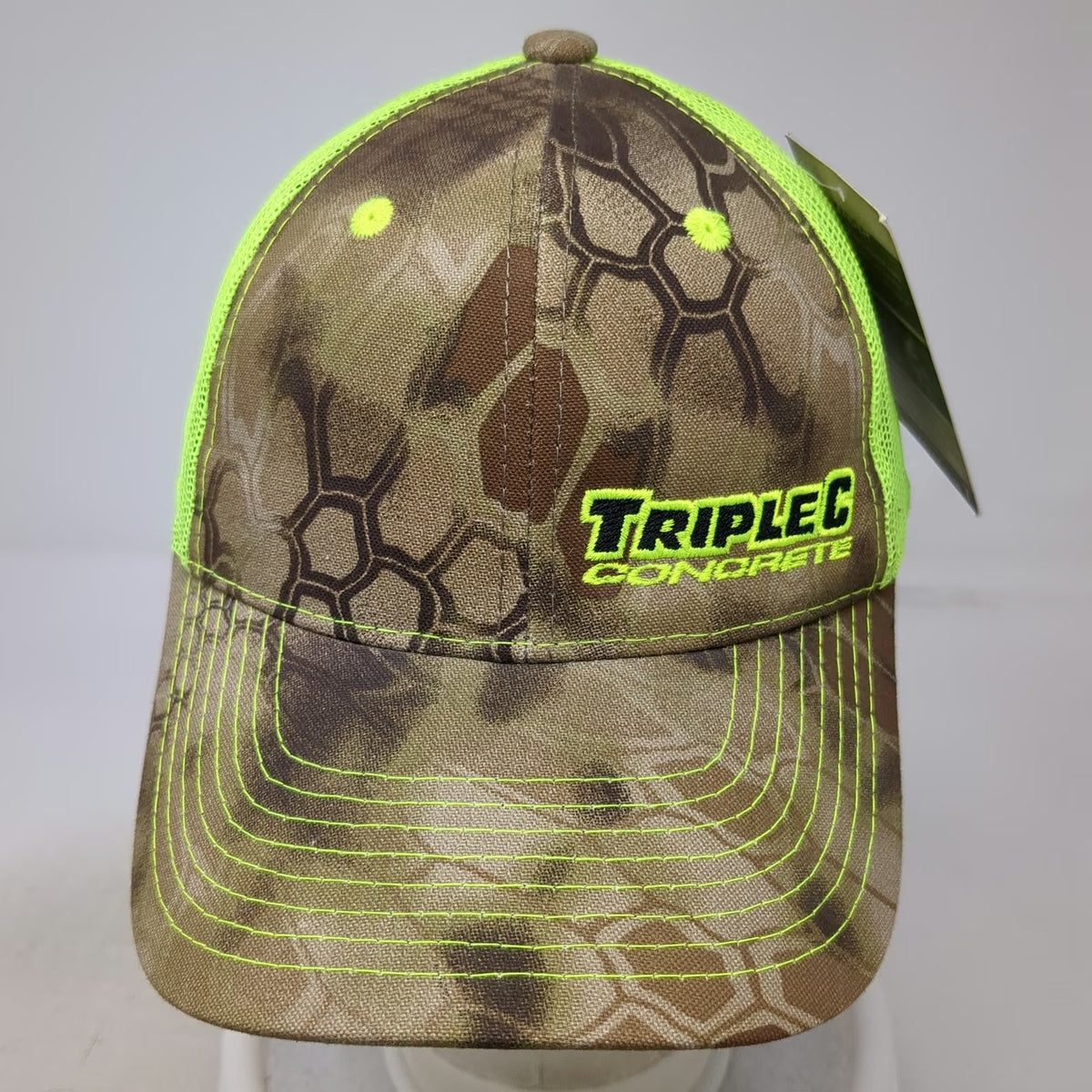 Kryptek Baseball Cap Brown Yellow One Size Mesh Camo Triple C Concrete Hat