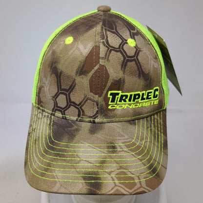 Kryptek Baseball Cap Brown Yellow One Size Mesh Camo Triple C Concrete Hat