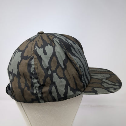 Duck Bay Snapback Brown Bark Camo Hunting Fishing Outdoor Adjustable Hat Vintage