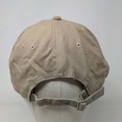 Port & Company Slideback Hat Tan One Size Adjustable Embroidered 6 Panel