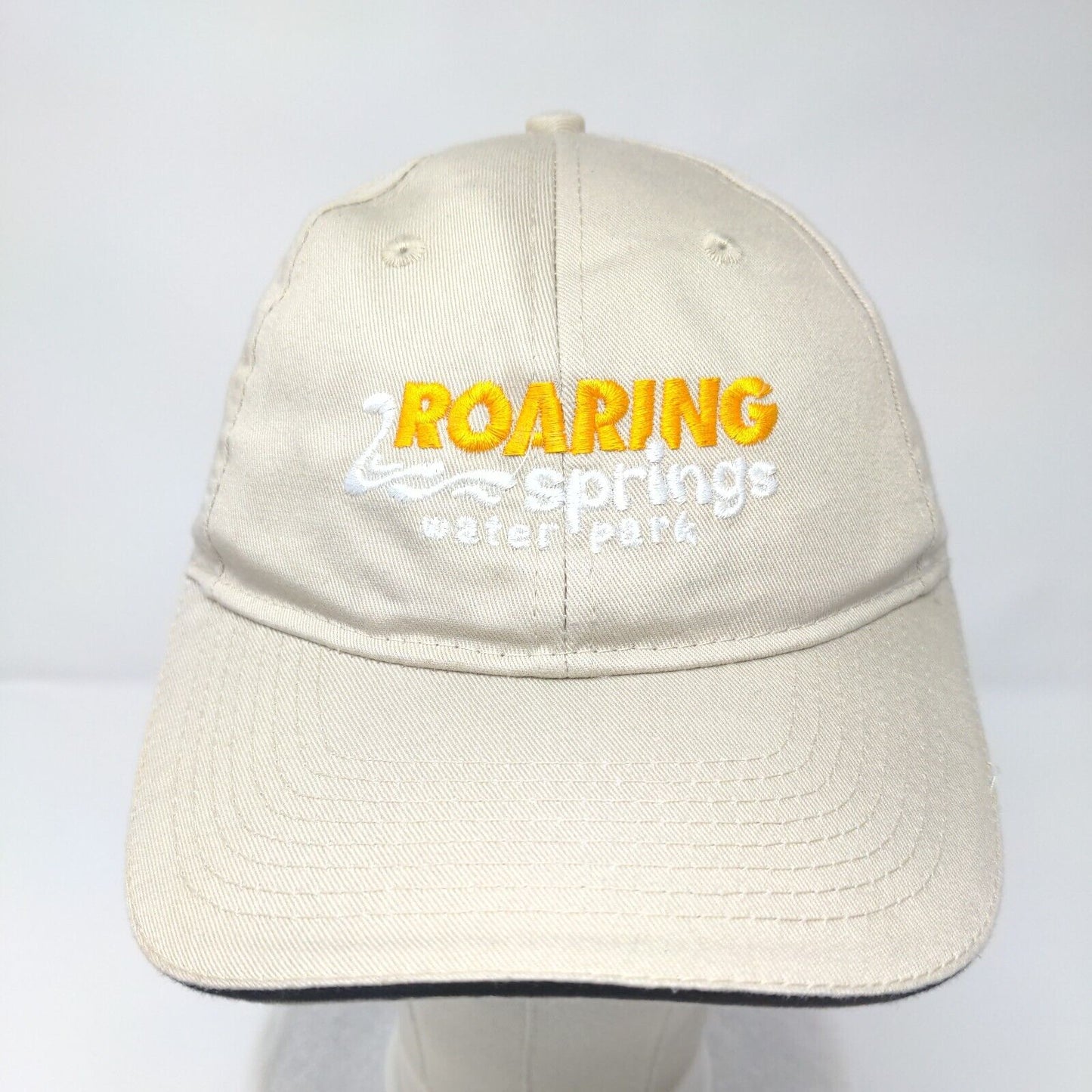 Roaring Springs Water Park Strapback Hat Tan One Size Port & Company