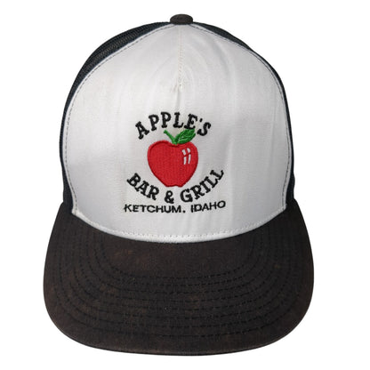Apple's Bar & Grill Ketchum Idaho Snapback Trucker Hat Black OS Adjustable Mesh
