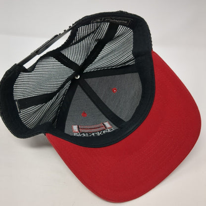 Hawkins Companies Snapback Trucker Hat Red OS Adjustable Mesh Back Richardson