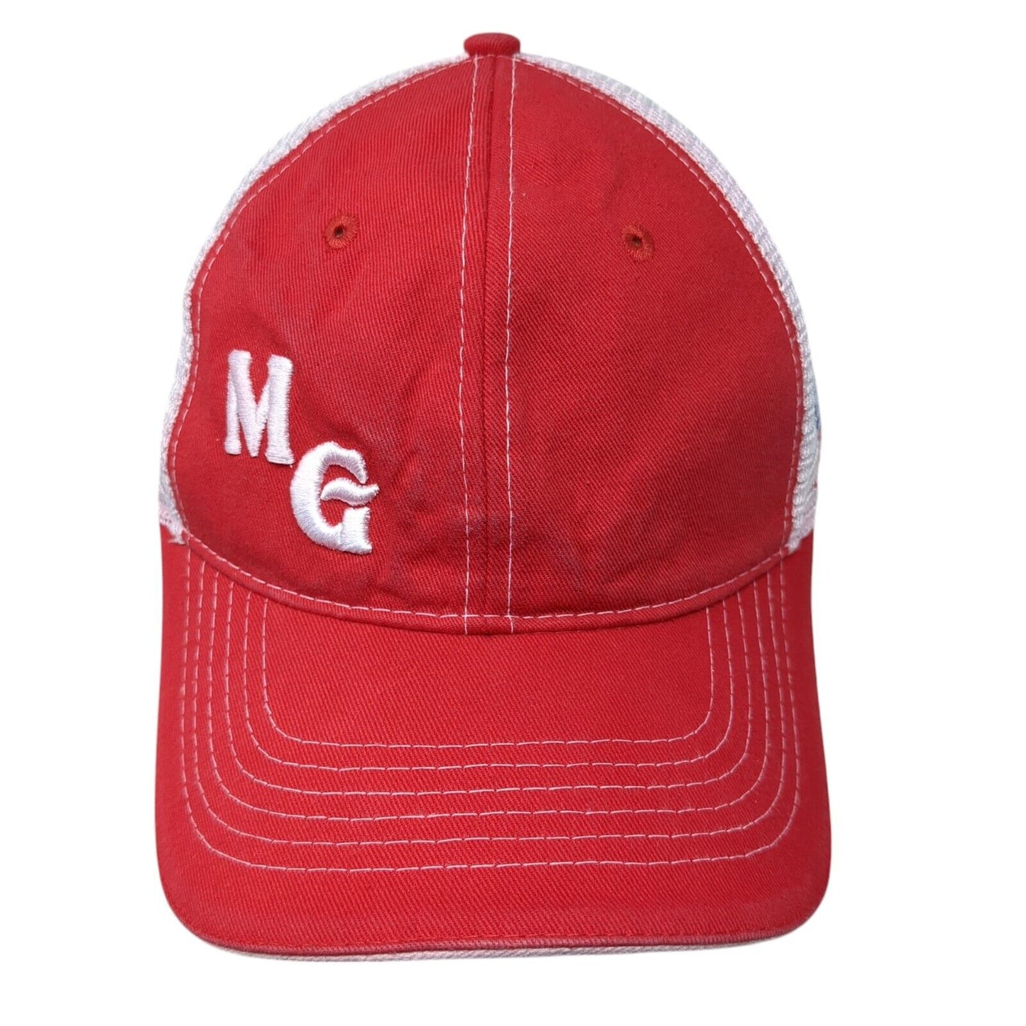 MG Boise ID Strapback Trucker Hat Red OS Adjustable Mesh Back Buck's Athletic