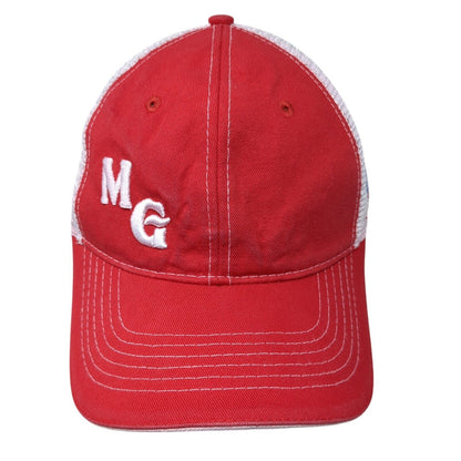 MG Boise ID Strapback Trucker Hat Red OS Adjustable Mesh Back Buck's Athletic