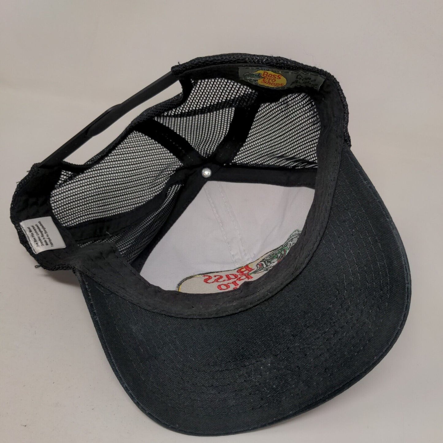 Bass Pro Shops Snapback Mesh Back Trucker Hat Black OSFM Colorblock