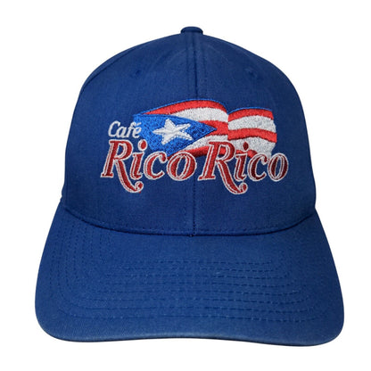 Cafe Rico Rico Fitted Hat Blue S/M Embroidered Flexfit Yupoong