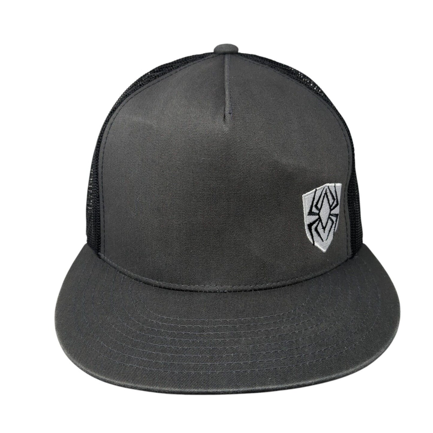 Spider Snapback Trucker Hat Gray One Size Adjustable Mesh Black Classics Yupoong
