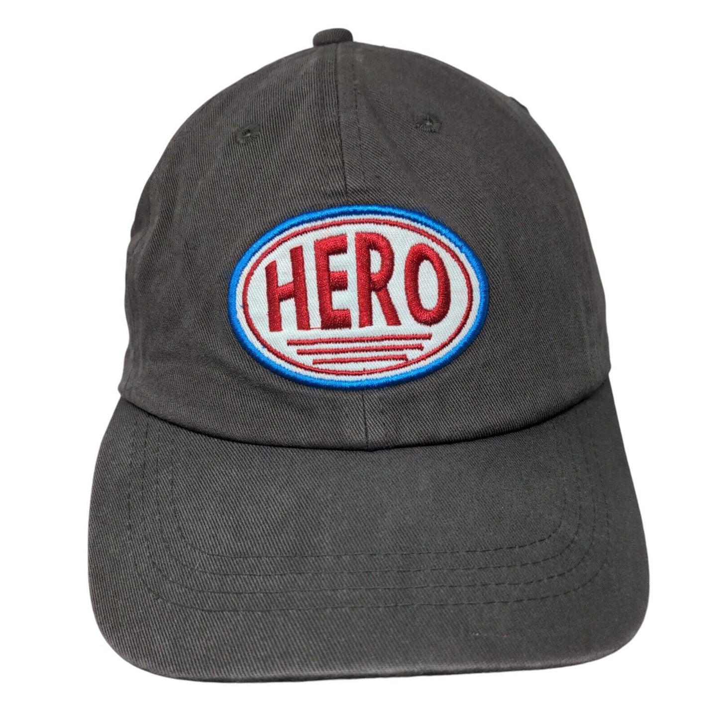 Hero Slideback Hat Gray One Size Solid Embroidered I Am One Blood