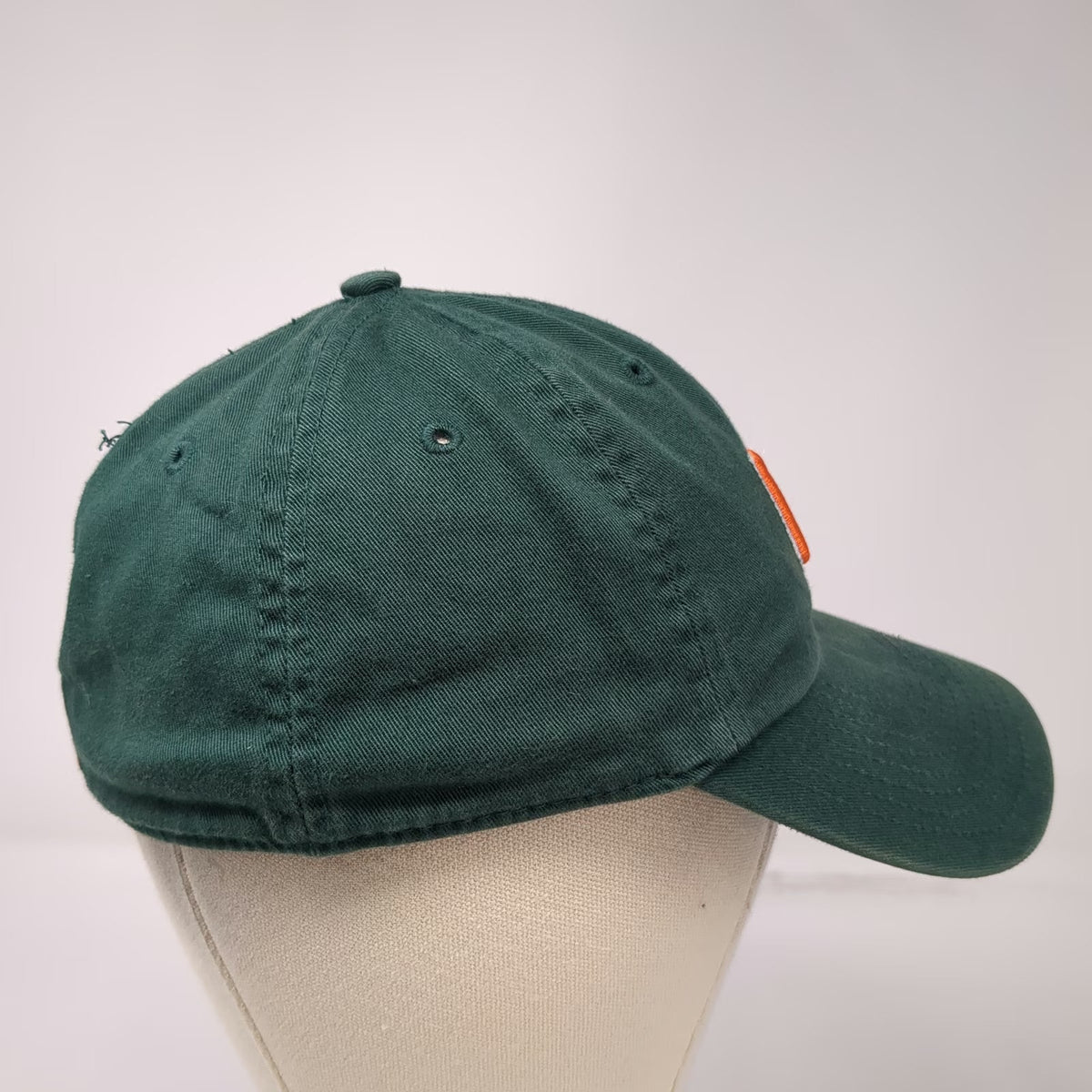 47 Miami Hurricanes NCAA Cap Green S Fitted Cotton Twill Embroidered Logo Hat