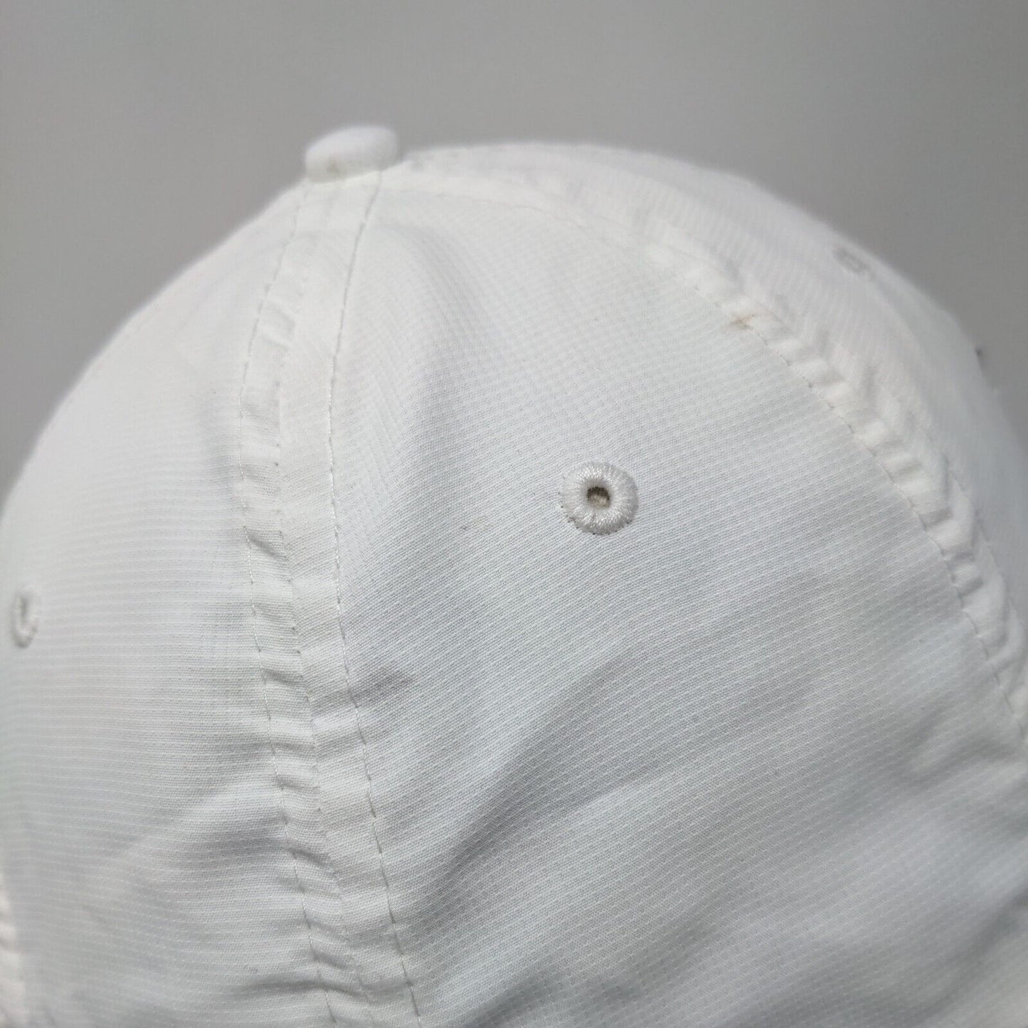 Letter M Strapback Hat White Small Embroidered Adjustable Imperial