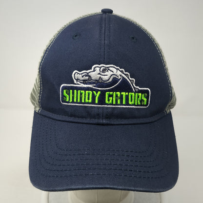 Shady Gators Strapback Trucker Hat Blue One Size Adjustable Mesh Back Sportsman