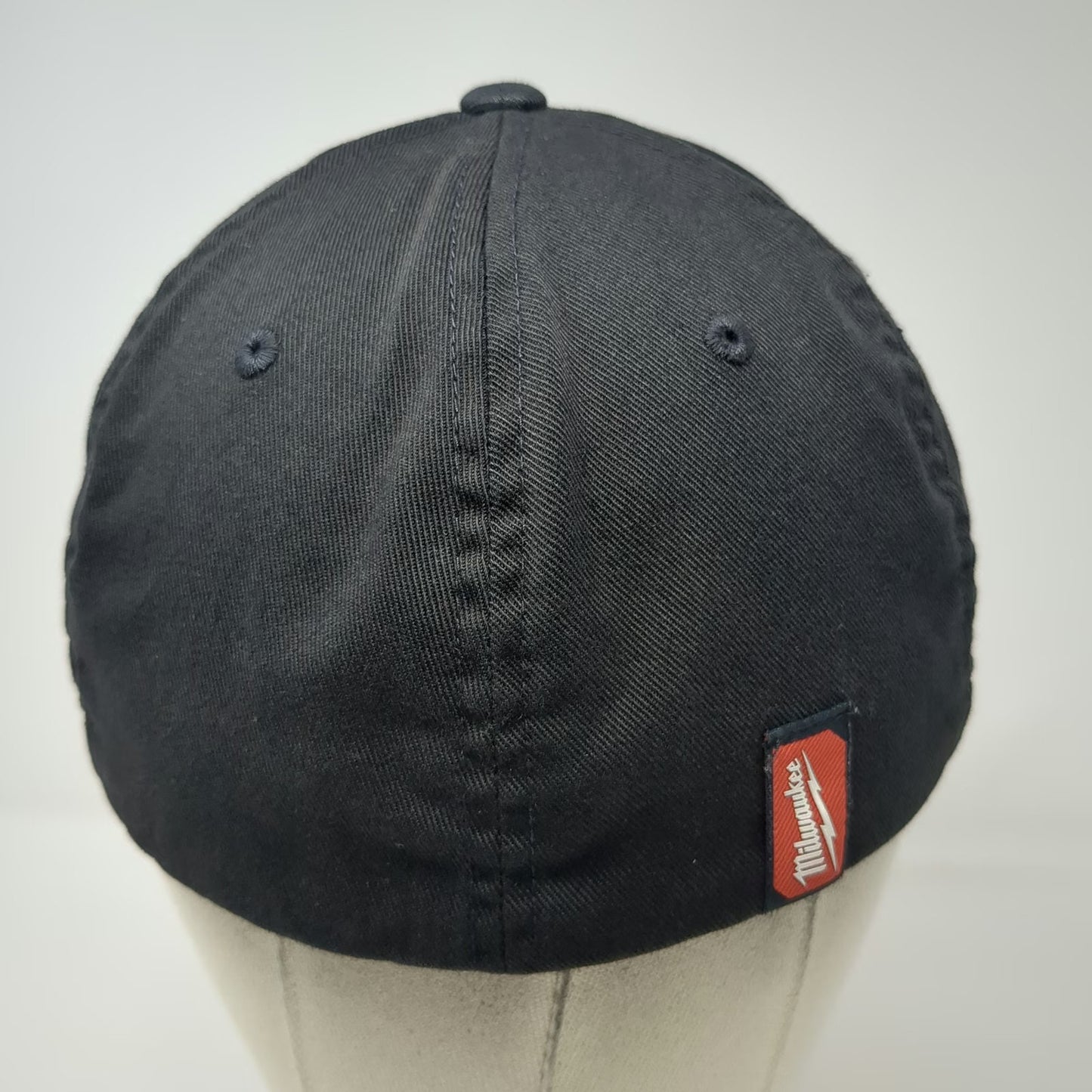 Milwaukee Baseball Cap Black One Size Flexfit Gray Logo Stretch Fit Work Hat