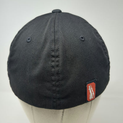 Milwaukee Baseball Cap Black One Size Flexfit Gray Logo Stretch Fit Work Hat