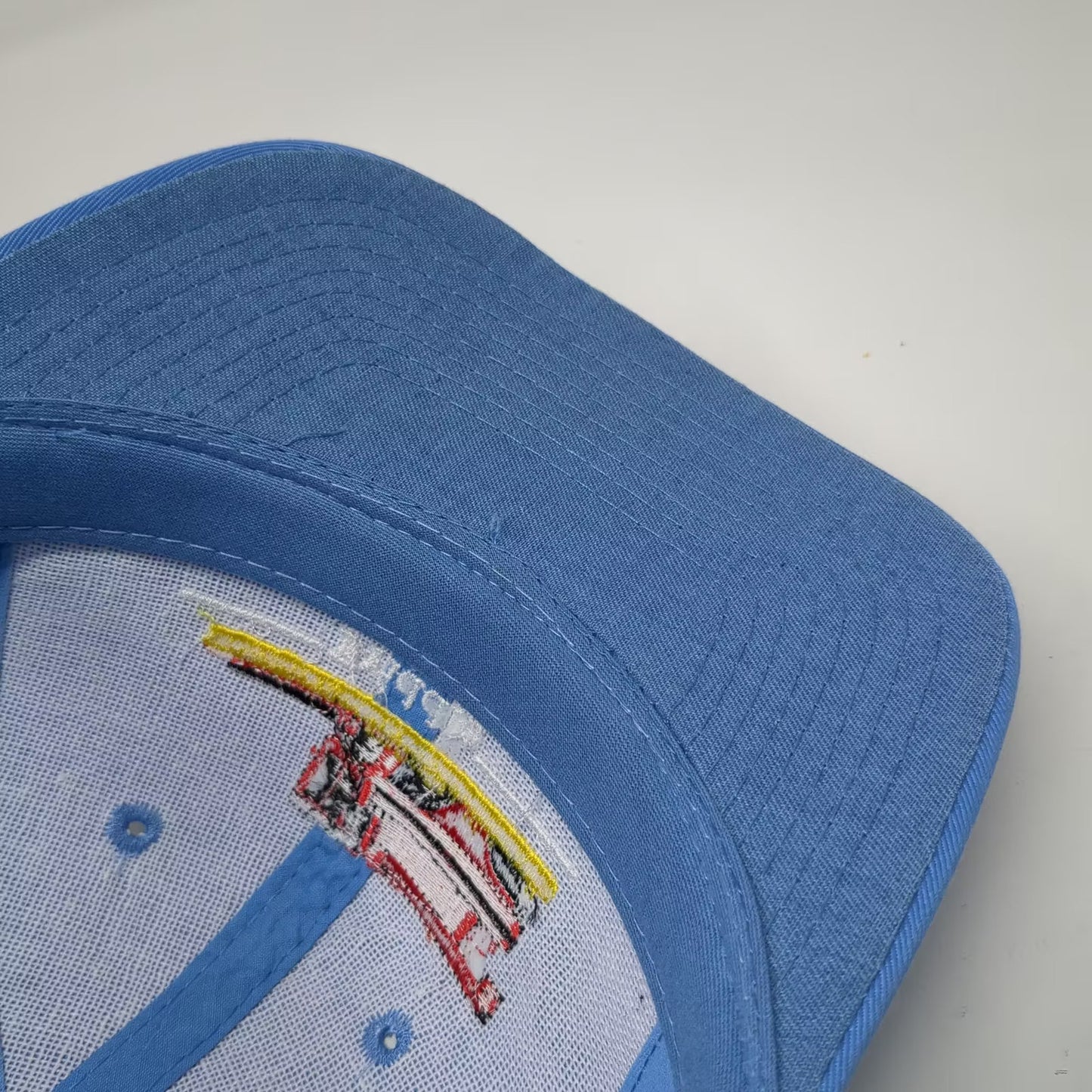 Mountain Marketing Friddle Custom Combining Blue Snapback Hat Harvester Vintage