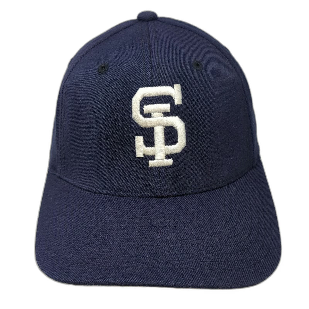 Pacific Headwear Baseball Cap Blue 8 Interlocking SI Logo Gray Underbrim Hat