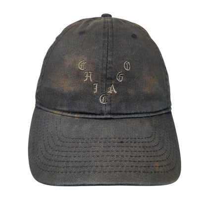 Chicago Slideback Hat Black One Size Adjustable Embroidered 6 Panel