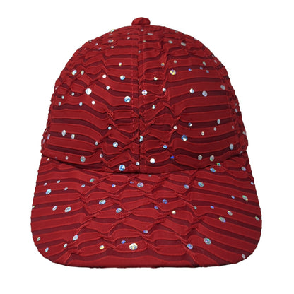 Unbranded Strapback Hat Red One Size Adjustable Sequin Sparkly Outdoor