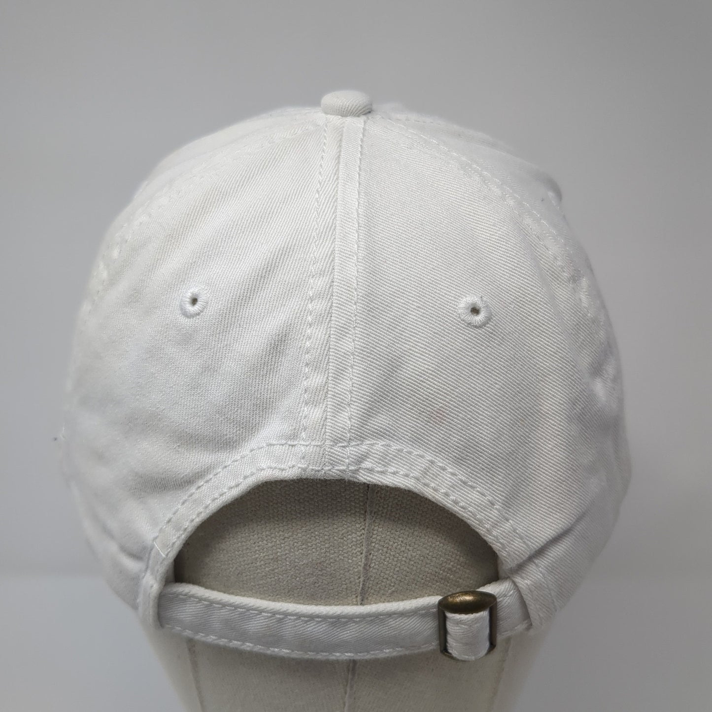 USA Flag Slideback Baseball Cap White One Size Adjustable Embroidered Patriotic