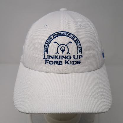 Linking Up Fore Kids Strapback Hat White One Size 6 Panel Port Authority