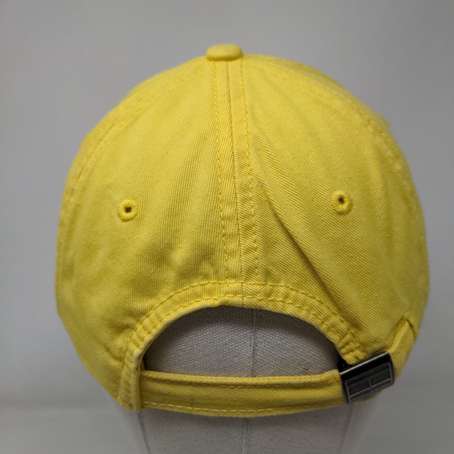 Tommy Hilfiger Slideback Hat Yellow One Size Adjustable Embroidered 6 Panel