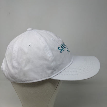 Port & Company Men's Strapback Hat White Embroidered Savages Heart Logo Cotton