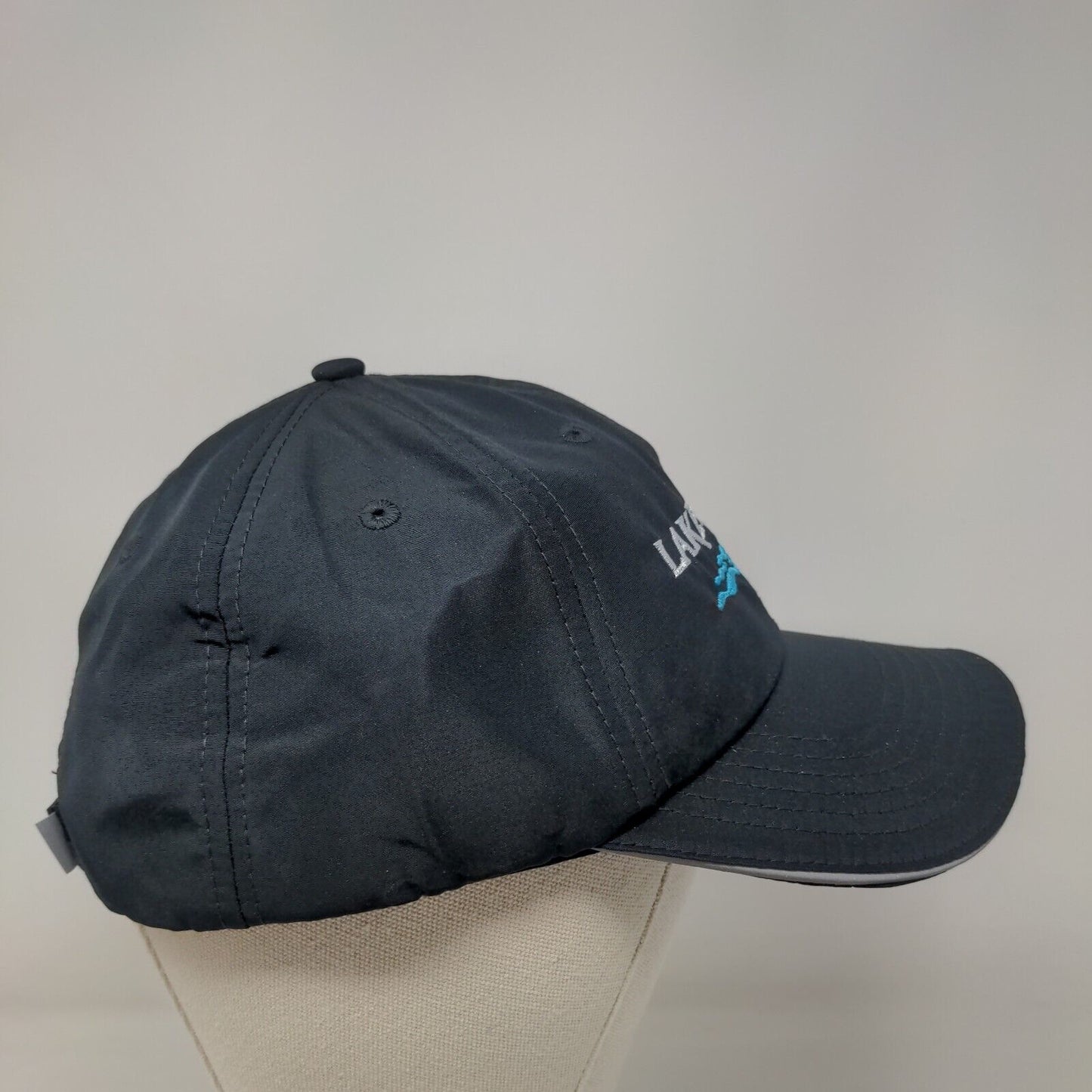 Lake Nona Strapback Hat Black One Size Adjustable Embroidered 6 Panel CORE365