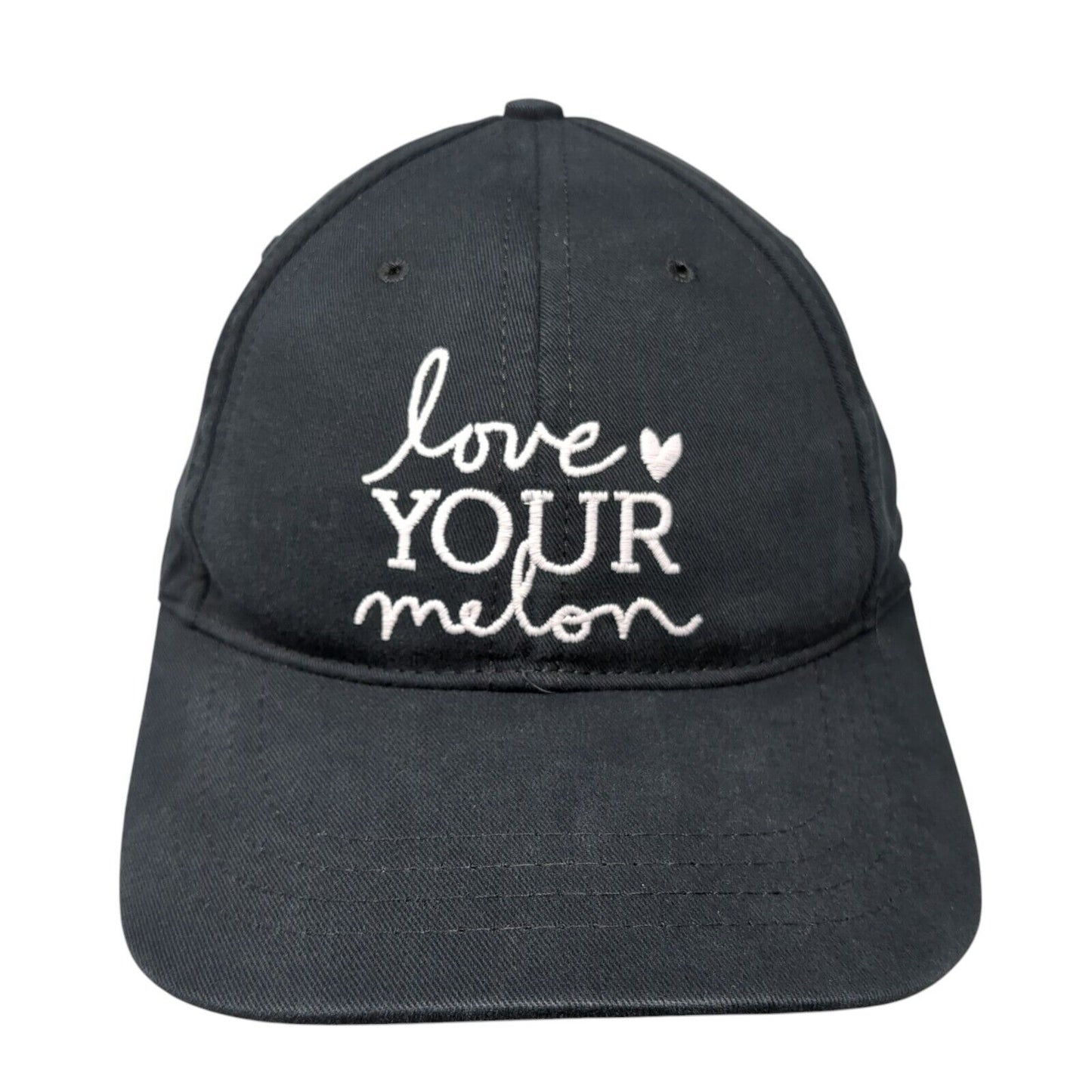 Love Your Melon Slideback Hat Black One Size Adjustable Embroidered 6 Panel