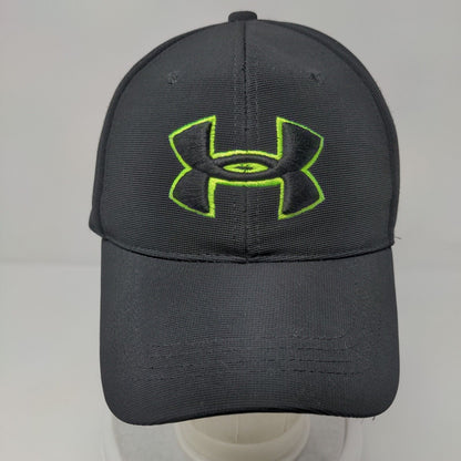 Under Armour Fitted Hat Black OSFA Embroidered Vented Holes 6 Panel