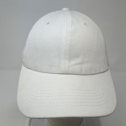 Eckos Slideback Baseball Cap White One Size Adjustable Vented Holes Blank
