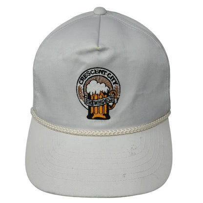 Crescent City Snapback Hat White One Size Adjustable Embroidered Rope Young An