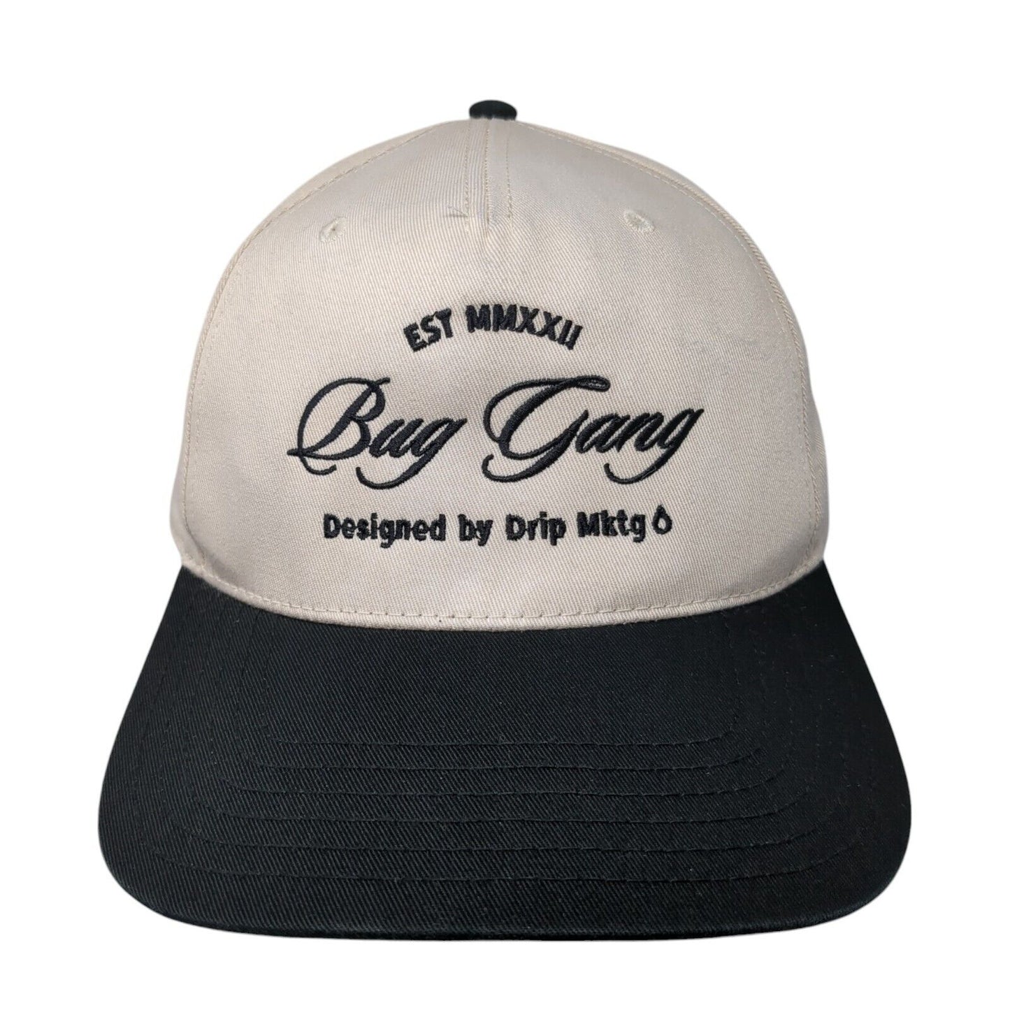 Bug Gang Snapback Hat Tan One Size Embroidered Colorblock Otto