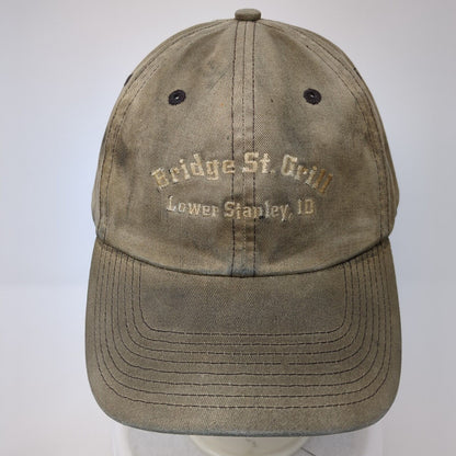 Bridge St. Grill Lower Stanley ID Slideback Hat Brown OS Adjustable Fahrenheit