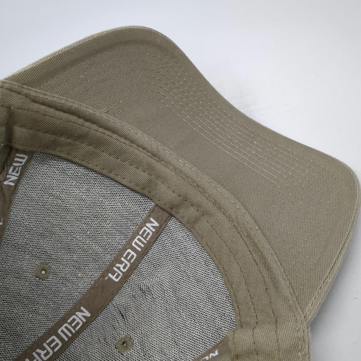 New Era Baseball Cap Beige One Size Adjustable Strapback Blank Plain Hat