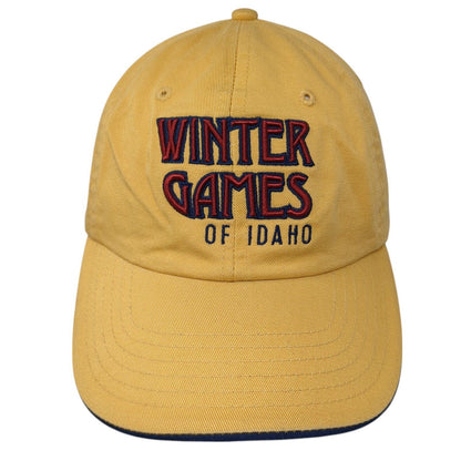 Winter Games Of Idaho Slideback Hat Yellow One Size Adjustable Embroidered PS