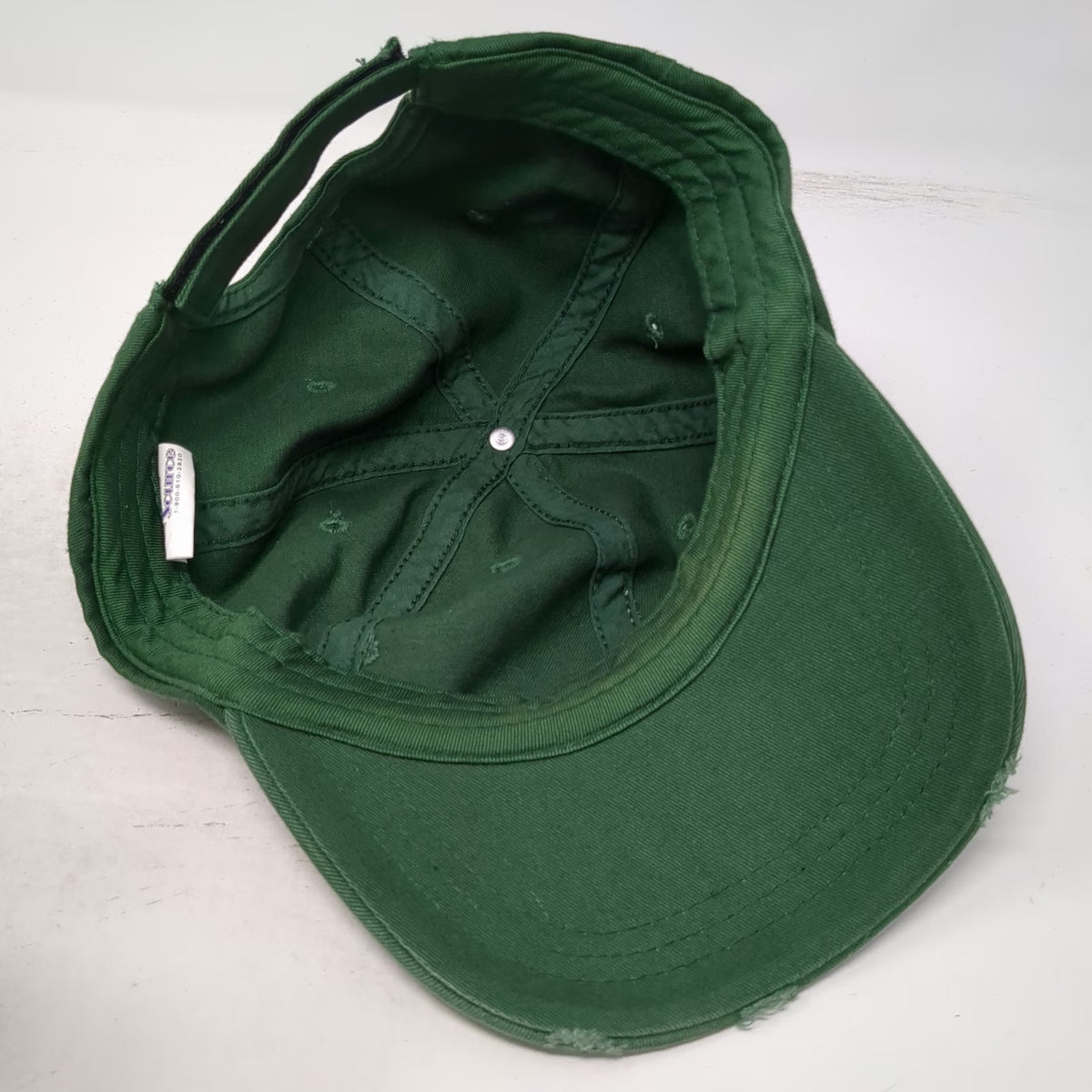 Source Baseball Cap Green OS Strapback Distressed Franklin Building Supply Hat