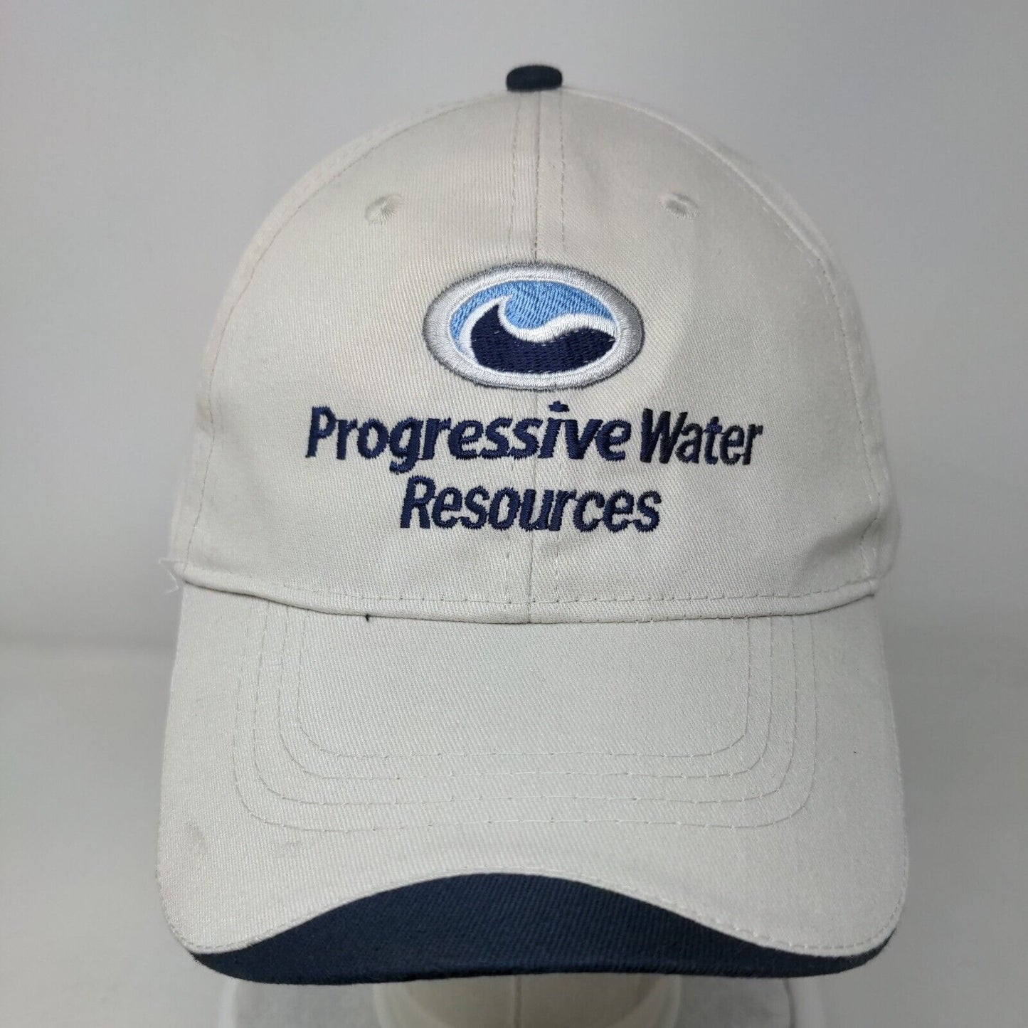 Progressive Water Resources Strapback Hat Cream OSFA 6 Panel Hit Wear