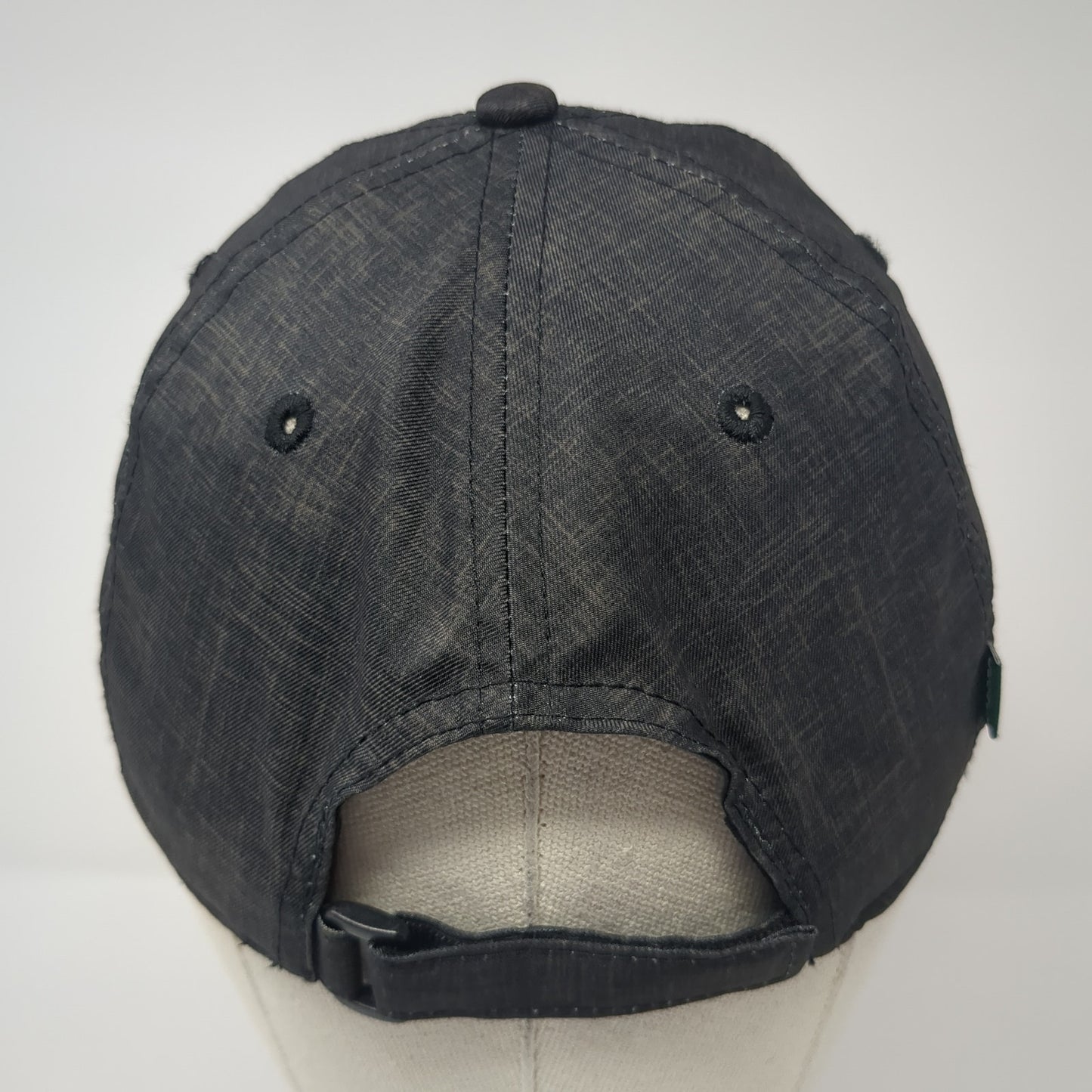 Shore Lodge Leather Patch Strapback Hat Black One Size Adjustable Legacy