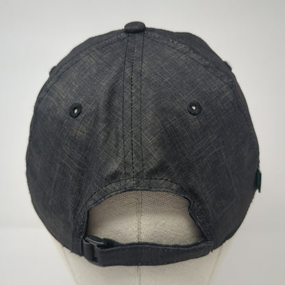 Shore Lodge Leather Patch Strapback Hat Black One Size Adjustable Legacy