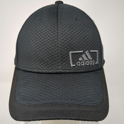 Adidas Baseball Cap Black M Fitted Mesh A-Flex Gray Stretch Fit Logo Hat