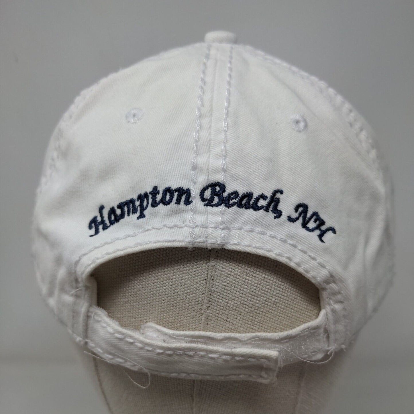 Starfish Hampton Beach NH Strapback Hat Cream One Size Adjustable Embroidered