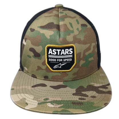 Alpinestars Trucker Hat Green One Size Mesh Camo Astars Good For Speed Motocross