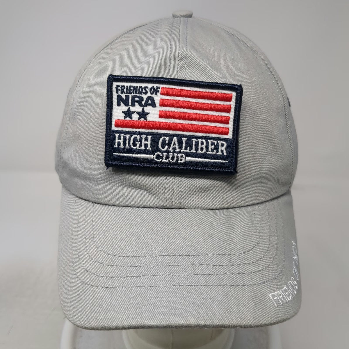 Americap Baseball Cap Gray One Size NRA High Caliber Club Patch Made in USA hat